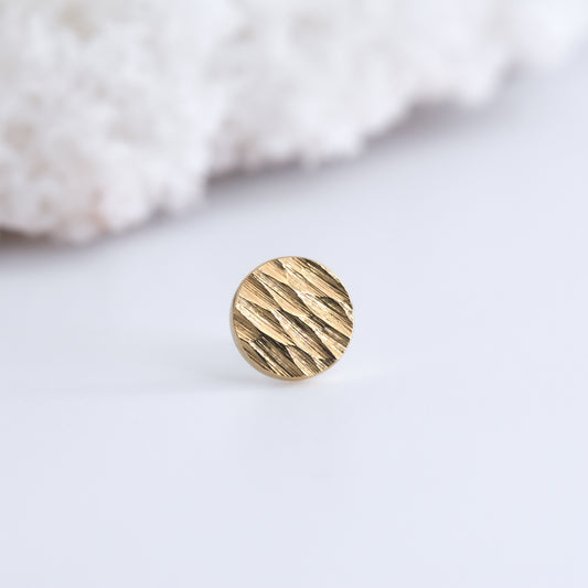 Bark Disk End - Pressure Fit End Only-body jewelry-Alchemy Adornment-4mm-Rose-