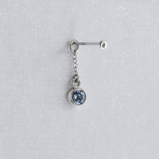 All Around Me Charm - Aquamarine-Gold - Hialeah - Chains - White Gold-Hialeah-