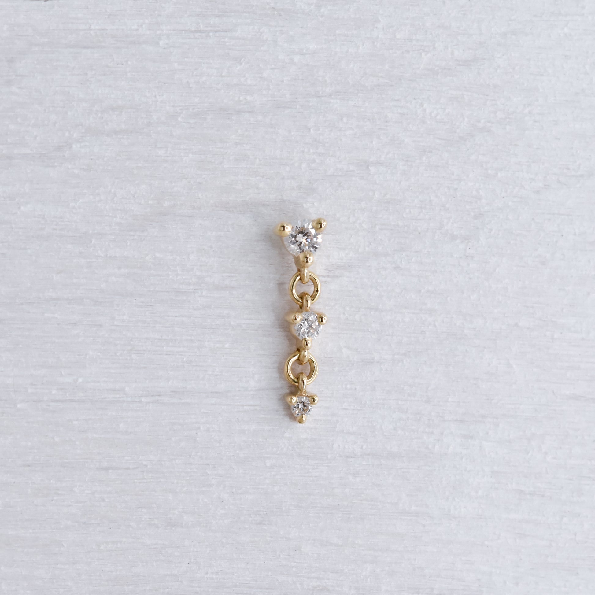Cascade End - Genuine Diamonds - Pressure Fit End Only-body jewelry-Modern Mood-