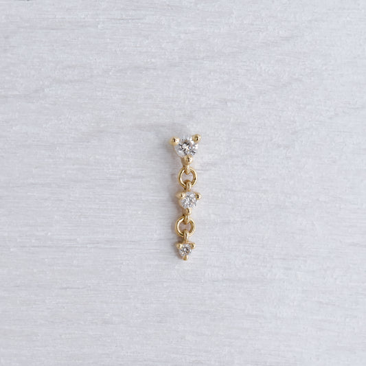 Cascade End - Genuine Diamonds - Pressure Fit End Only-body jewelry-Modern Mood-