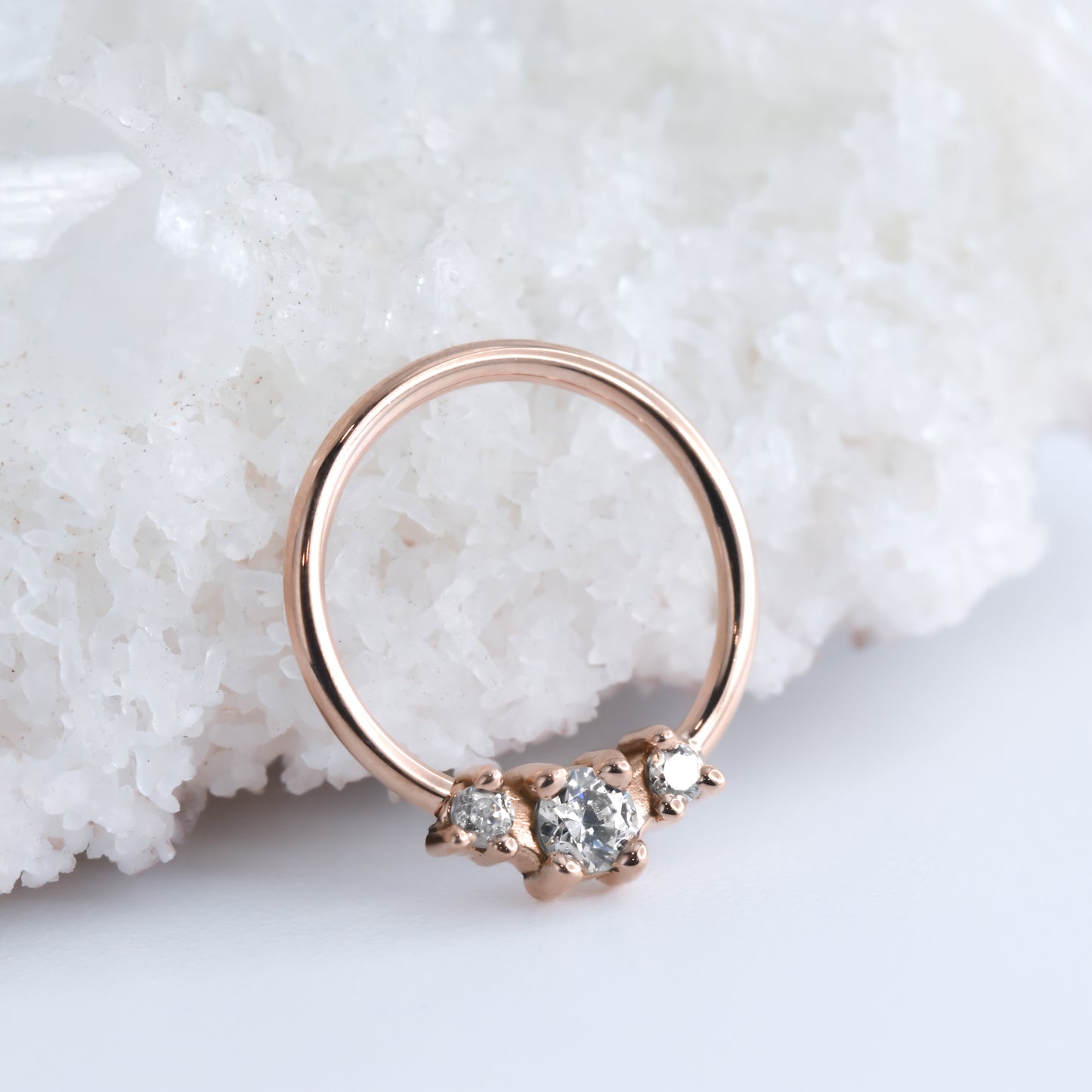 Ceri Ring - CZ-body jewelry-Alchemy Adornment-5/16-Rose-