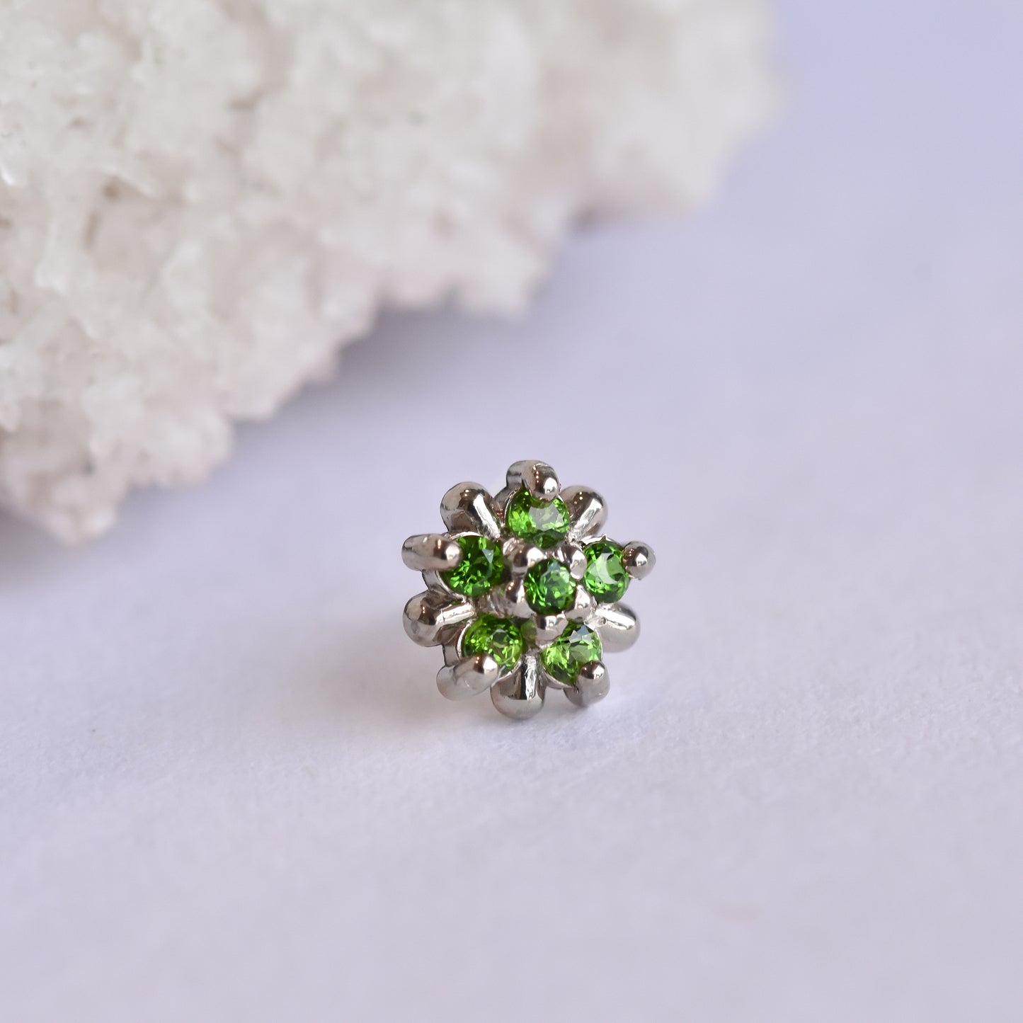 Arya Star End - Chrome Tourmaline - Pressure Fit End Only-body jewelry-Alchemy Adornment-