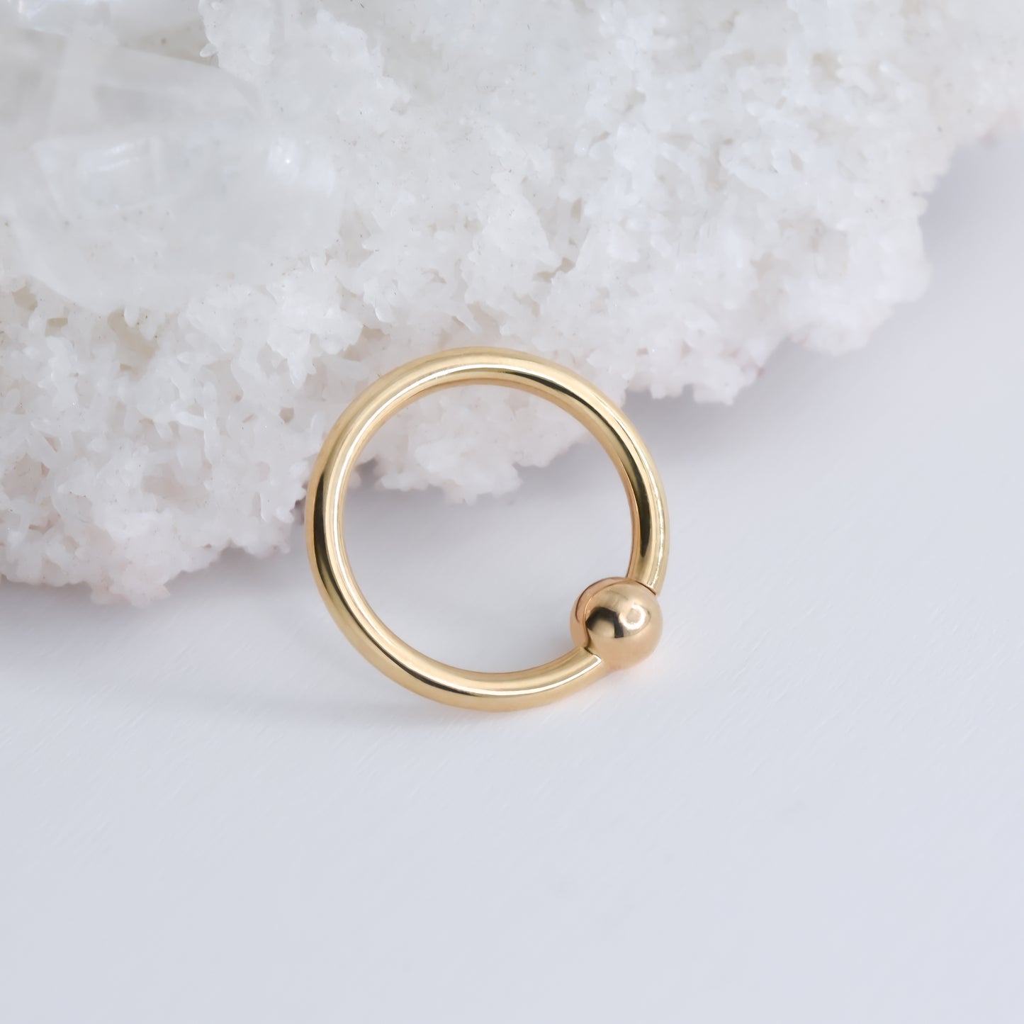 Fixed Bead Ring-body jewelry-Alchemy Adornment-18g-1/4-Rose