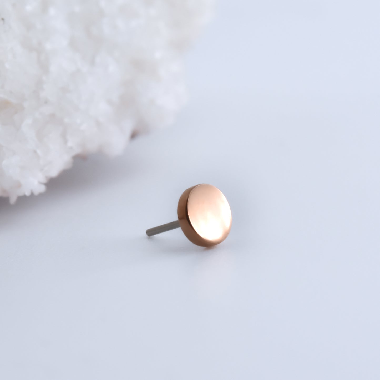 High Polish Disk End - Pressure Fit End Only-body jewelry-Alchemy Adornment-2mm-Rose-