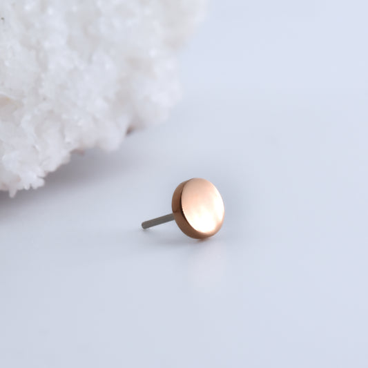 High Polish Disk End - Pressure Fit End Only-body jewelry-Alchemy Adornment-2mm-Rose-