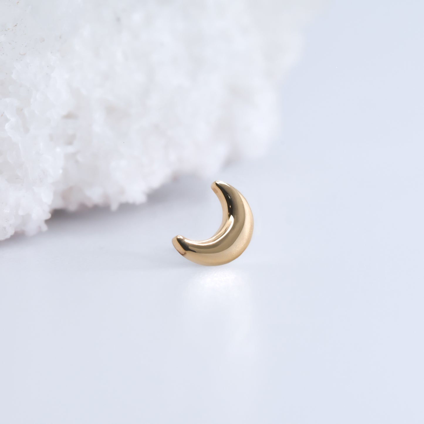 Moon End - Pressure Fit End Only-body jewelry-Alchemy Adornment-4mm-Rose-