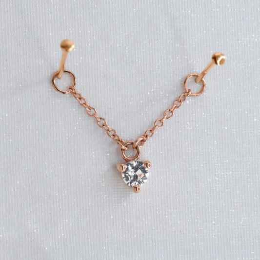 Charmdustrial - White Sapphire-Gold - Hialeah - Chains - Rose Gold-Hialeah-