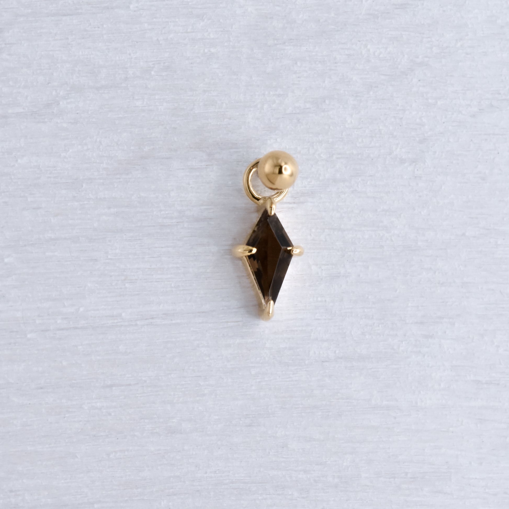 Jace Charm - Smoky Quartz-Gold - Modern Mood - Charms - White Gold-Modern Mood-