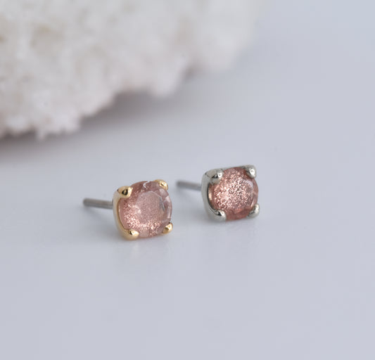 Prong End - Oregon Sunstone - Pressure Fit End Only-body jewelry-Alchemy Adornment-Yellow-