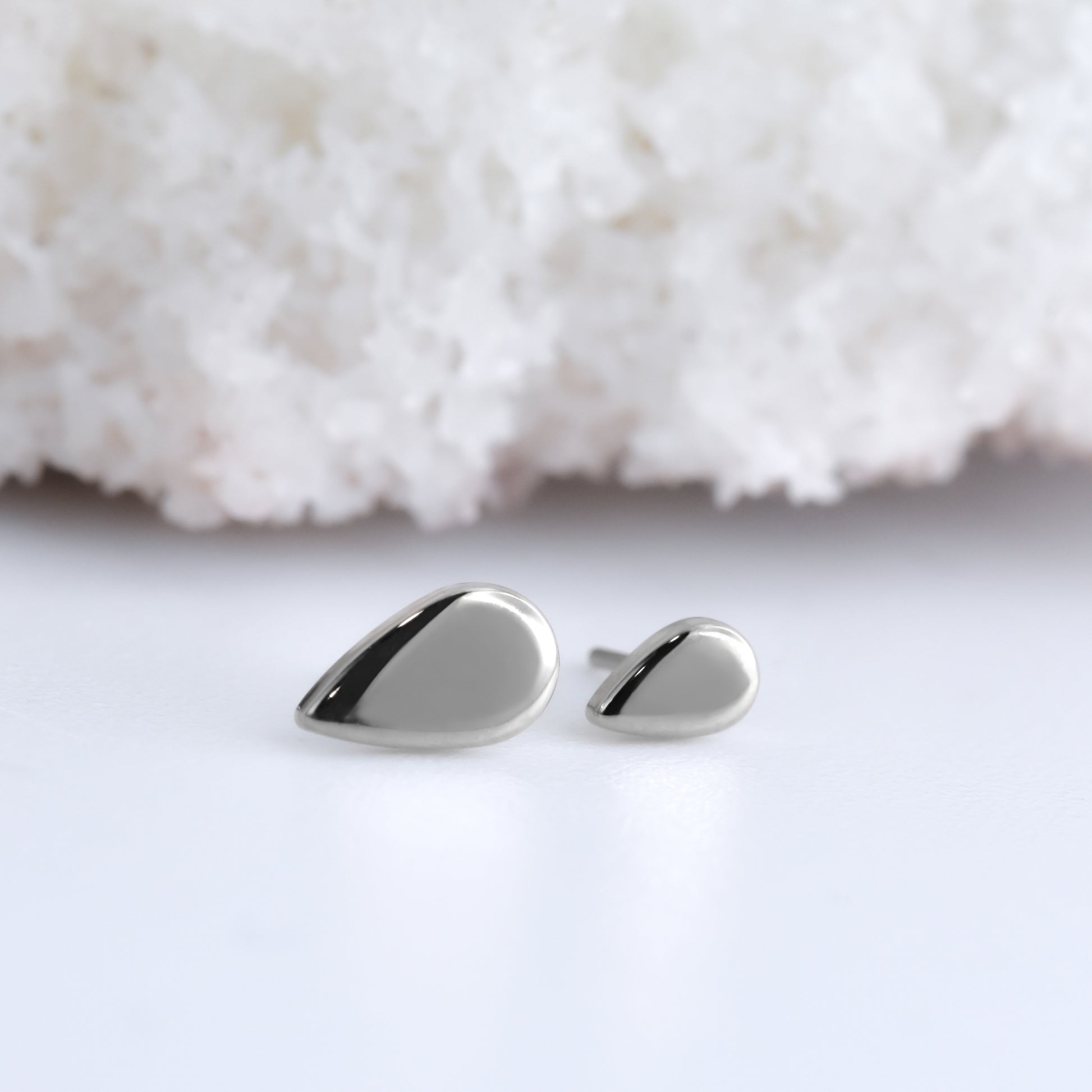 Teardrop End - Pressure Fit End Only-Alchemy Adornment-Rose gold-2.5x4mm-