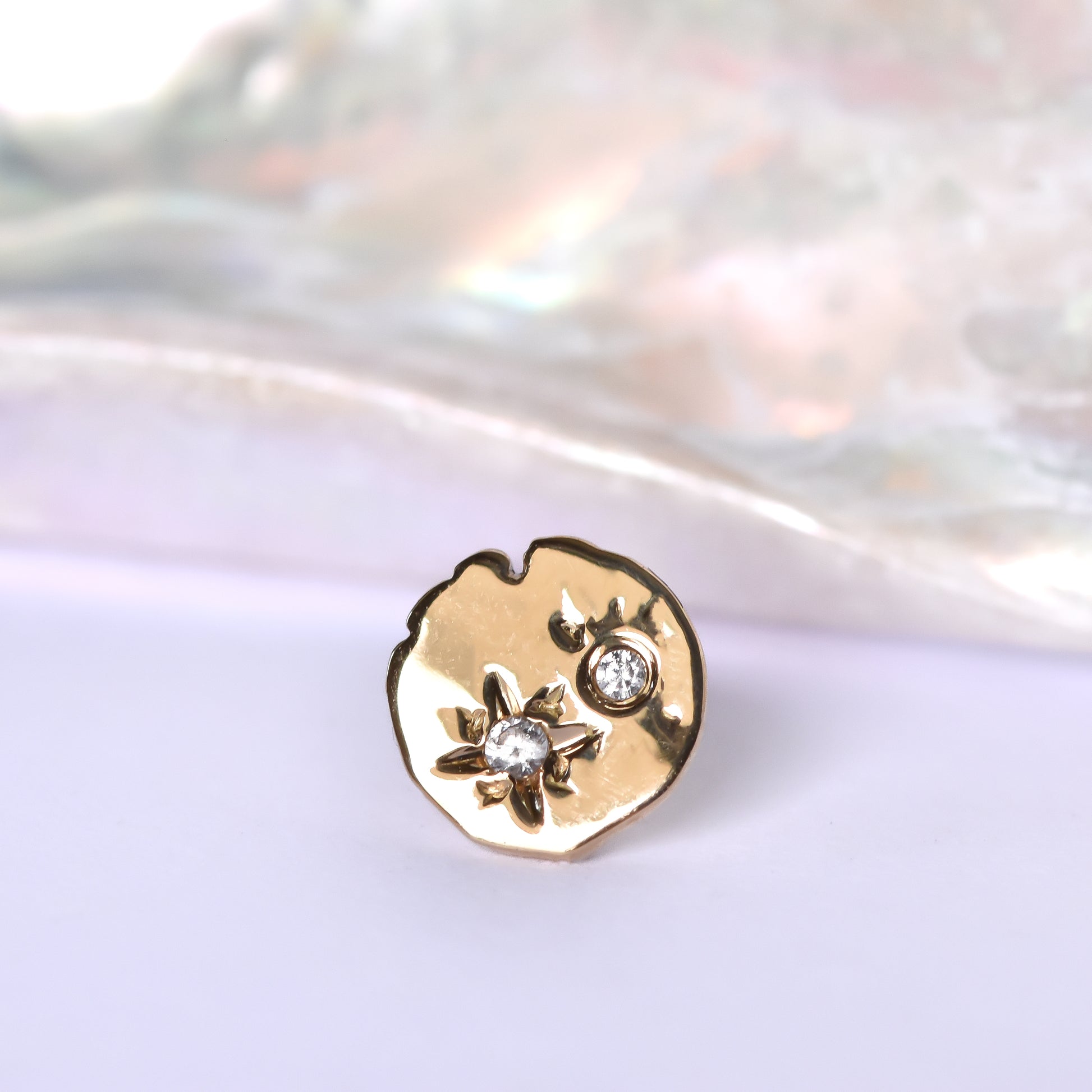 Celestial End - CZ - Pressure Fit End Only-body jewelry-Maya Jewelry-