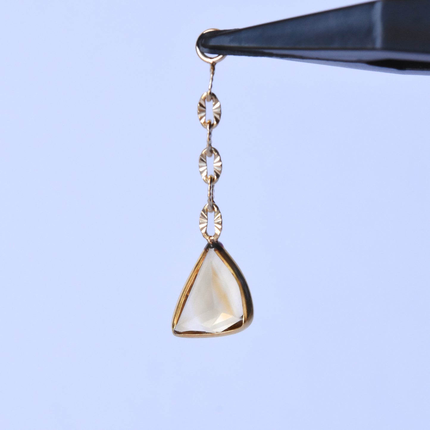 Multi Stone Charm - Genuine Citrine-Gold - Quetzalli - Ends - Yellow Gold-Quetzalli-