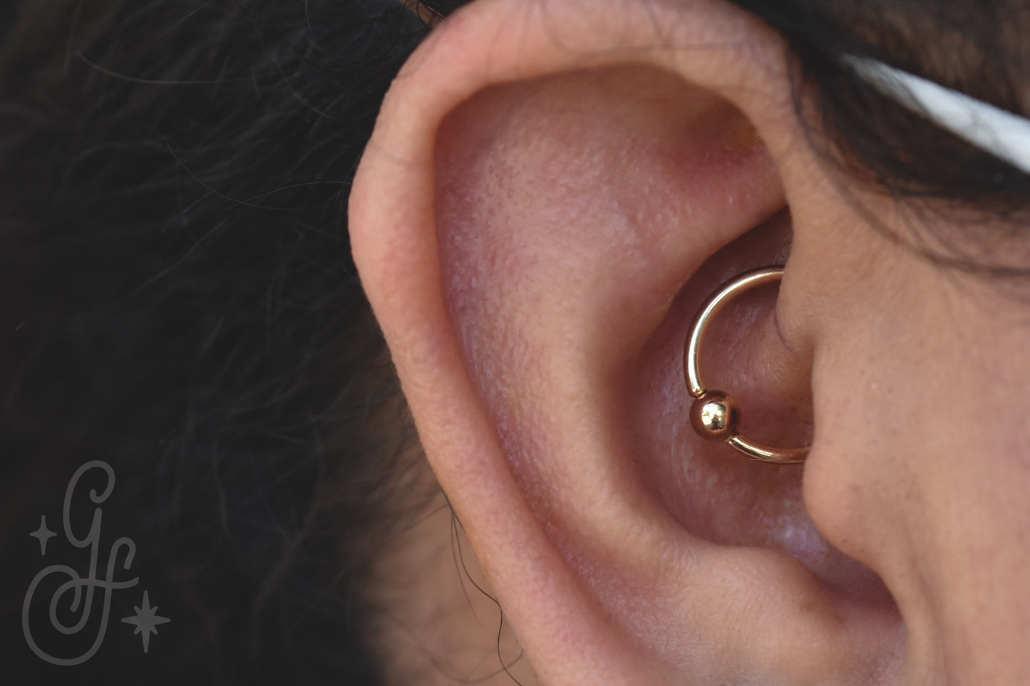 Fixed Bead Ring-body jewelry-Alchemy Adornment-18g-1/4-Rose