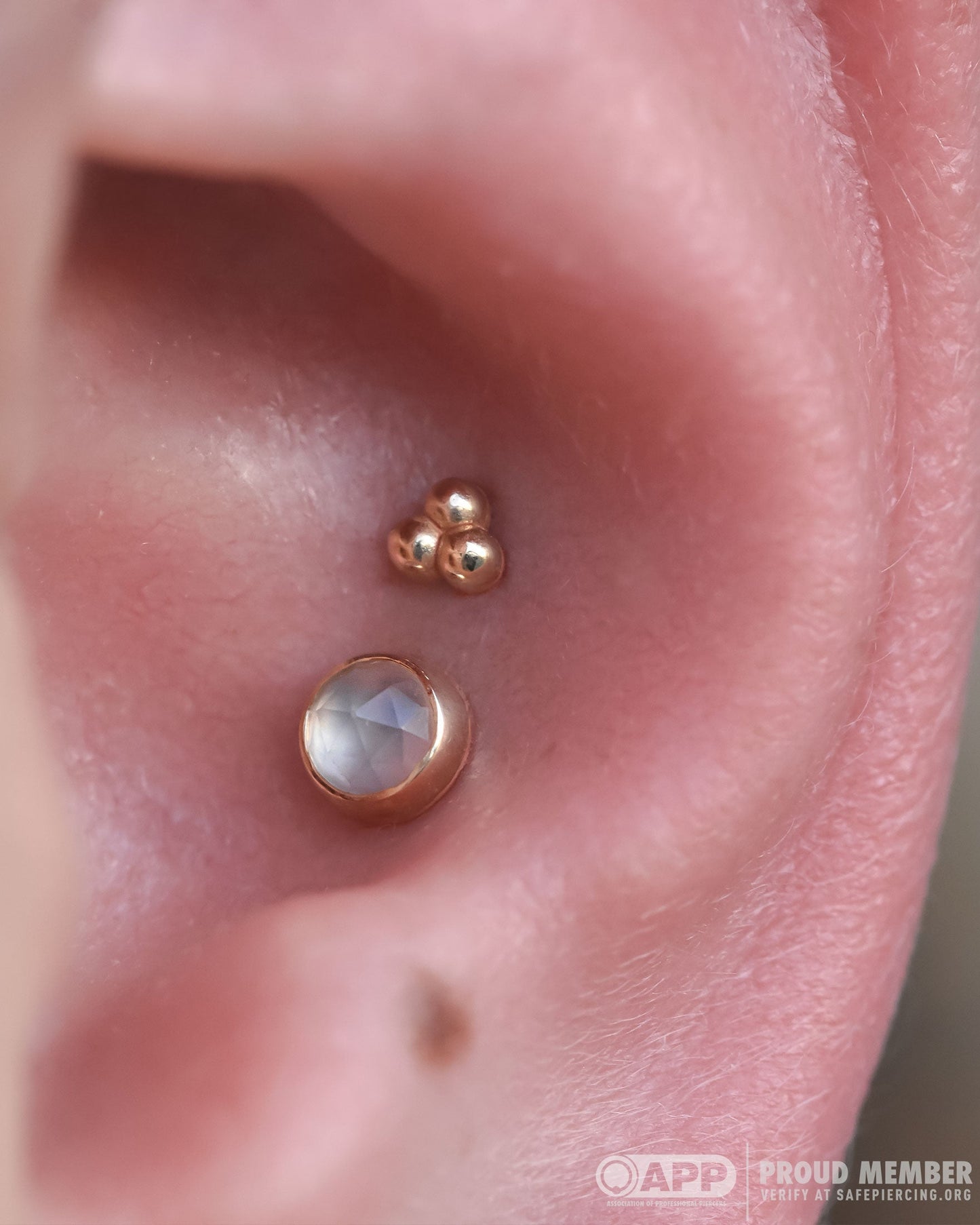 4mm Bezel - Rose Cut Chalcedony - Pressure Fit End Only