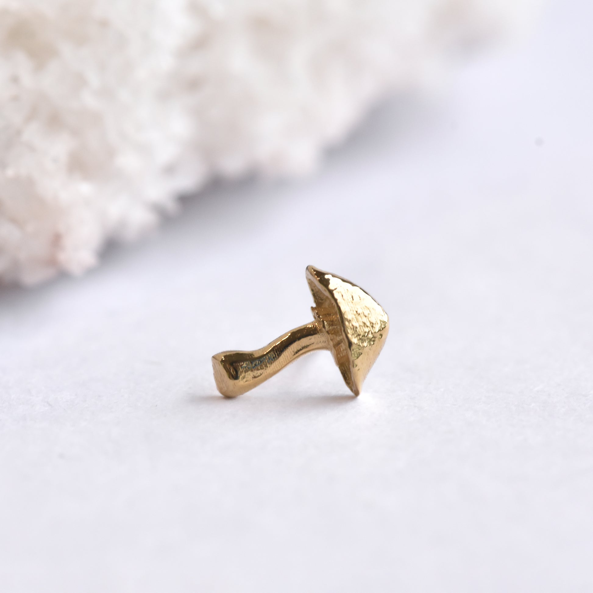 Mushroom End - Pressure Fit End Only-Gold - Anatometal - Ends - Pressure Fit - Yellow Gold-Anatometal-Yellow Gold-