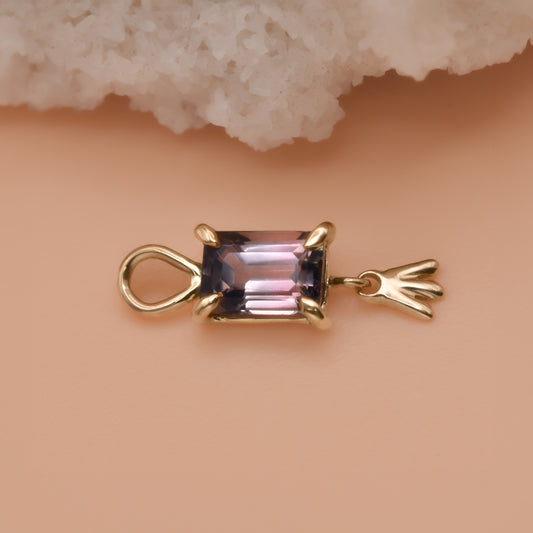 One of a Kind Bi-colour Tourmaline Charm-Gold - Aurum Deorum - Charms-tattoopiercer-