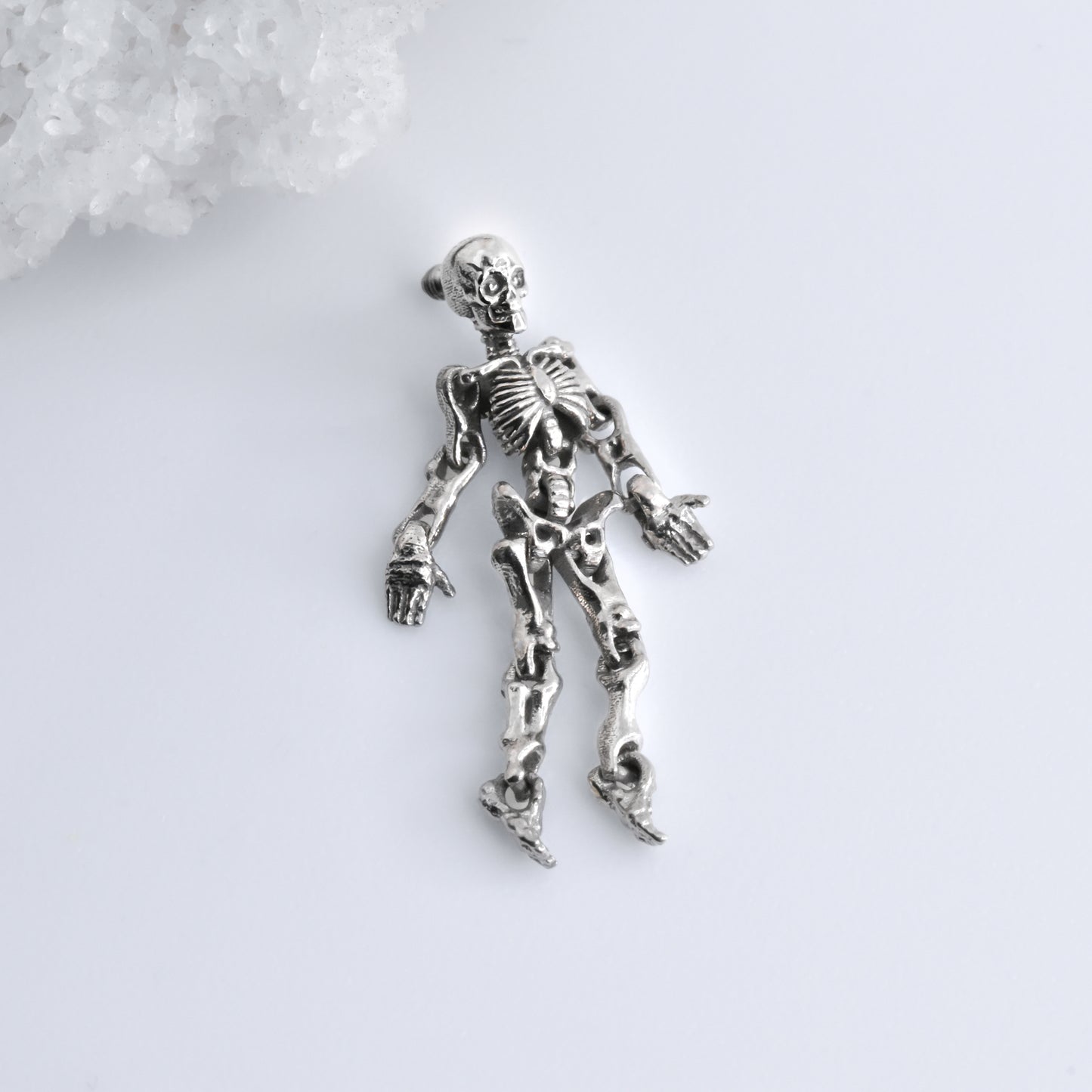 Medium Eternal Wanderer End - Threaded End Only-Gold - Anatometal - Ends - Gemmed Ends - Threaded - White Gold-Anatometal-