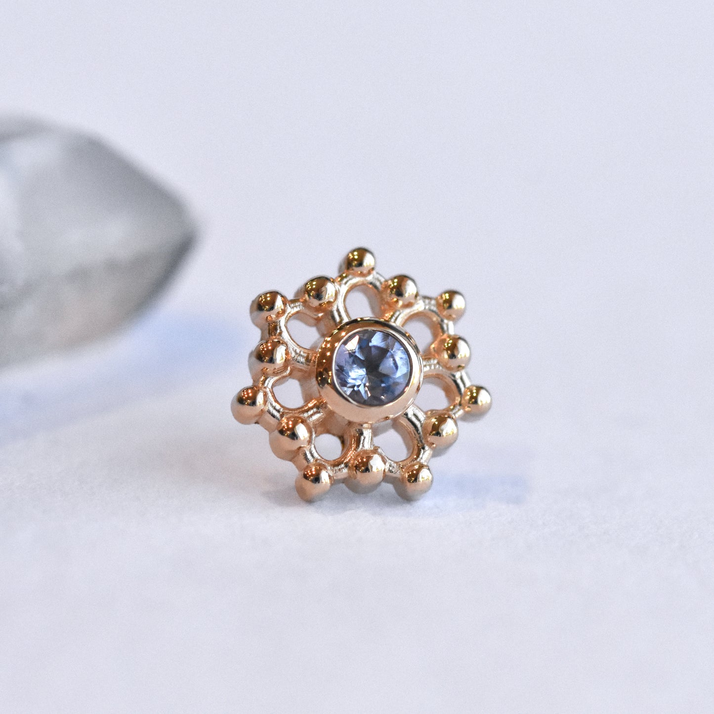 Krystal End - Tanzanite - Pressure Fit End Only-body jewelry-Alchemy Adornment-Yellow-