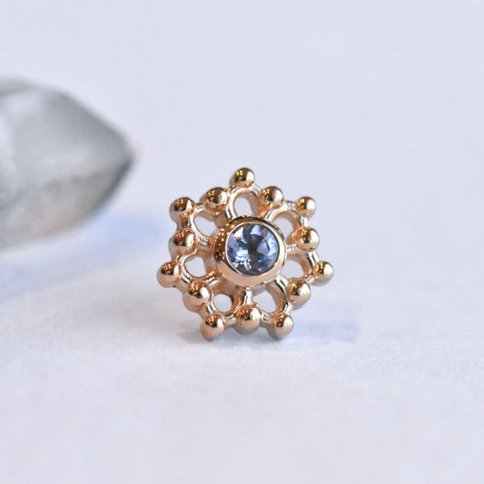 Krystal End - Tanzanite - Pressure Fit End Only-body jewelry-Alchemy Adornment-Yellow-