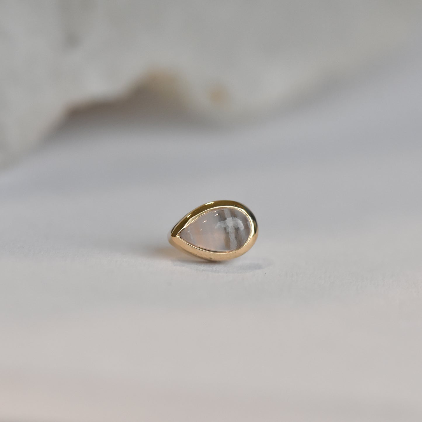 Pear - Blue Lace Agate - Pressure Fit End Only