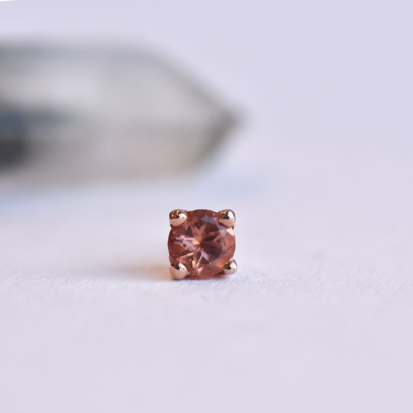 3mm Prong Set Oregon Sunstone - Pressure Fit End Only