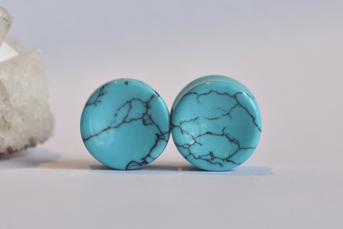 1/2" Tawapa Double Flare Turquoise Concave Plugs - Pair-Tawapa-