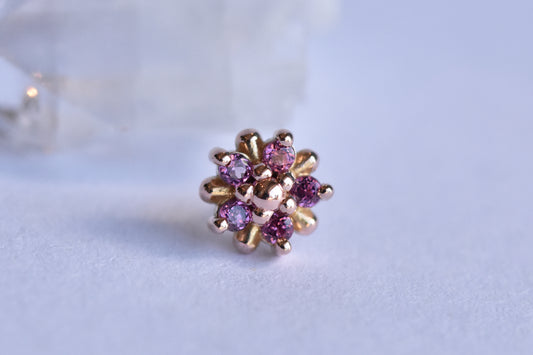 Arya Star End - Umbalite Garnet - Pressure Fit End Only-body jewelry-Alchemy Adornment-