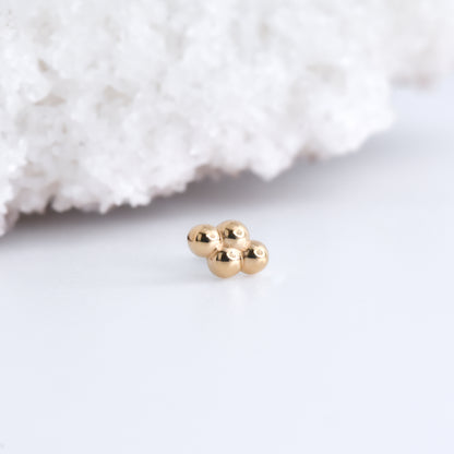4 Dot End - Pressure Fit End Only-body jewelry-Alchemy Adornment-Rose-