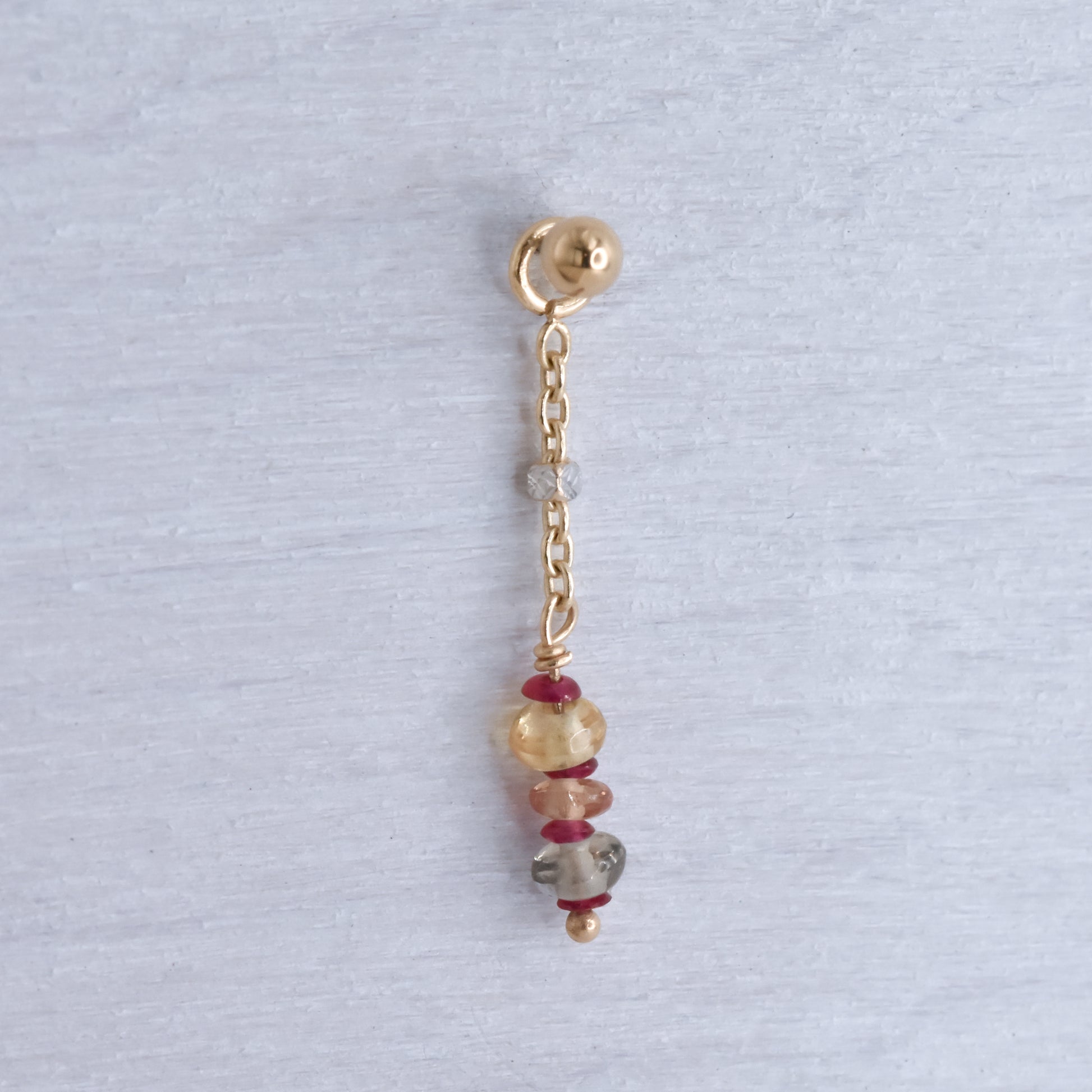 Sloppy Baby Charm - Sapphire & Garnet-body jewelry-Pupil Hall-