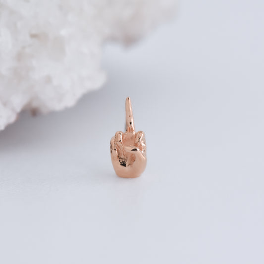 FU End - Pressure Fit End Only-Gold - Mae Body Jewelry - Plain Ends - Rose Gold-Mae Body Jewellery-Yellow Gold-