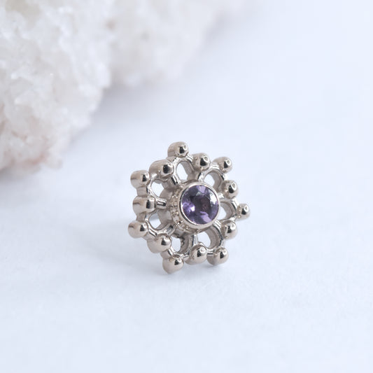 2mm Krystal - Lavender Amethyst - Pressure Fit End Only-body jewelry-Alchemy Adornment-