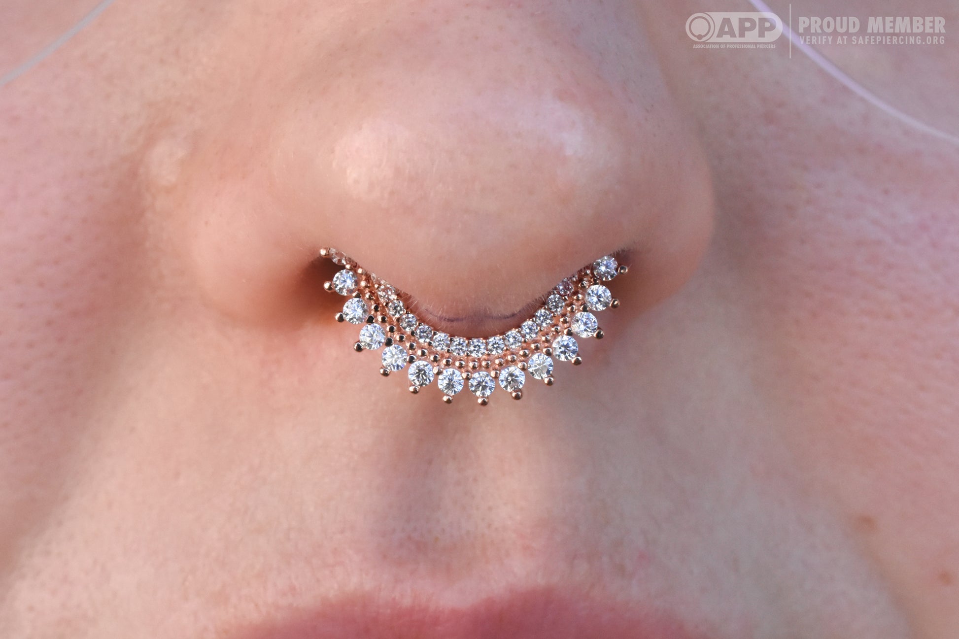 Lucid Clicker - CZ-body jewelry-Ember-Yellow Gold-