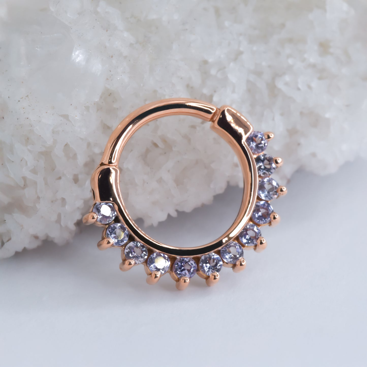 Dahlia Snap Ring - Tanzanite-body jewelry-alchemy adornment-