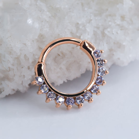 Dahlia Snap Ring - Tanzanite-body jewelry-alchemy adornment-
