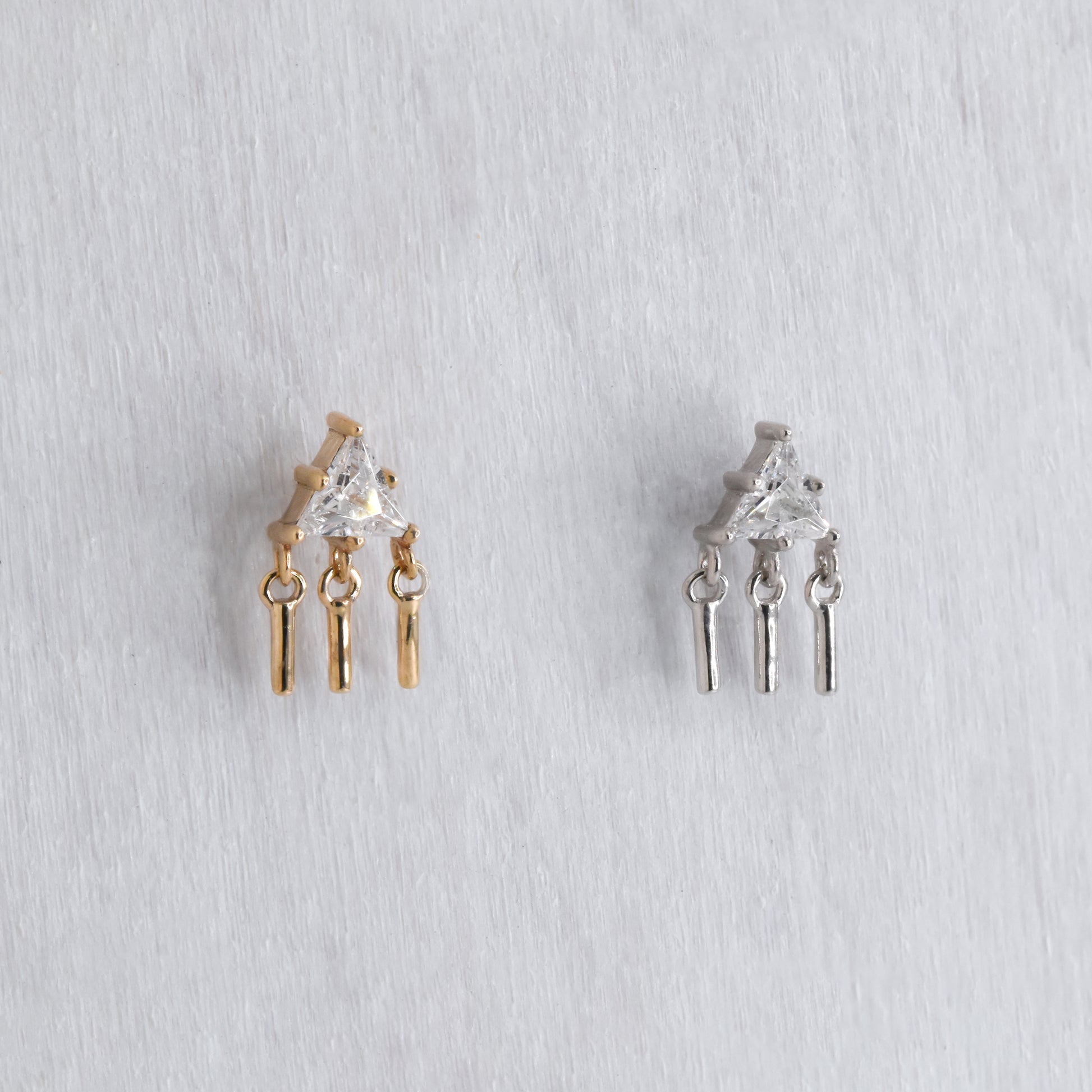 VIP End - CZ - Pressure Fit End Only-body jewelry-Ember-Yellow Gold-