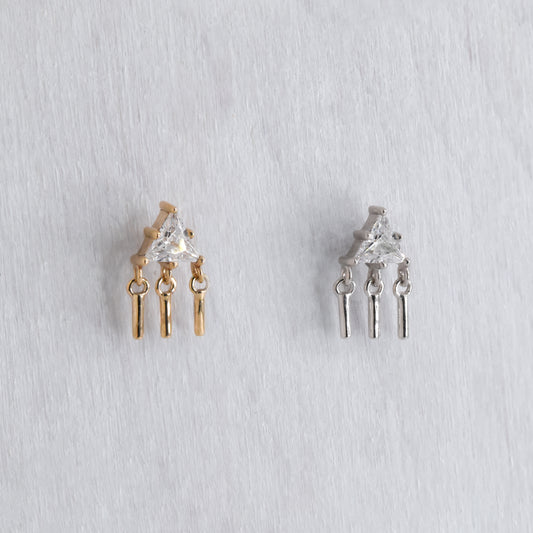 VIP End - CZ - Pressure Fit End Only-body jewelry-Ember-Yellow Gold-