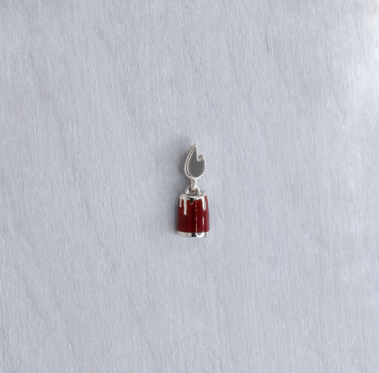 Zippy End - Burgundy Enamel - Pressure Fit End Only-body jewelry-Pupil Hall-