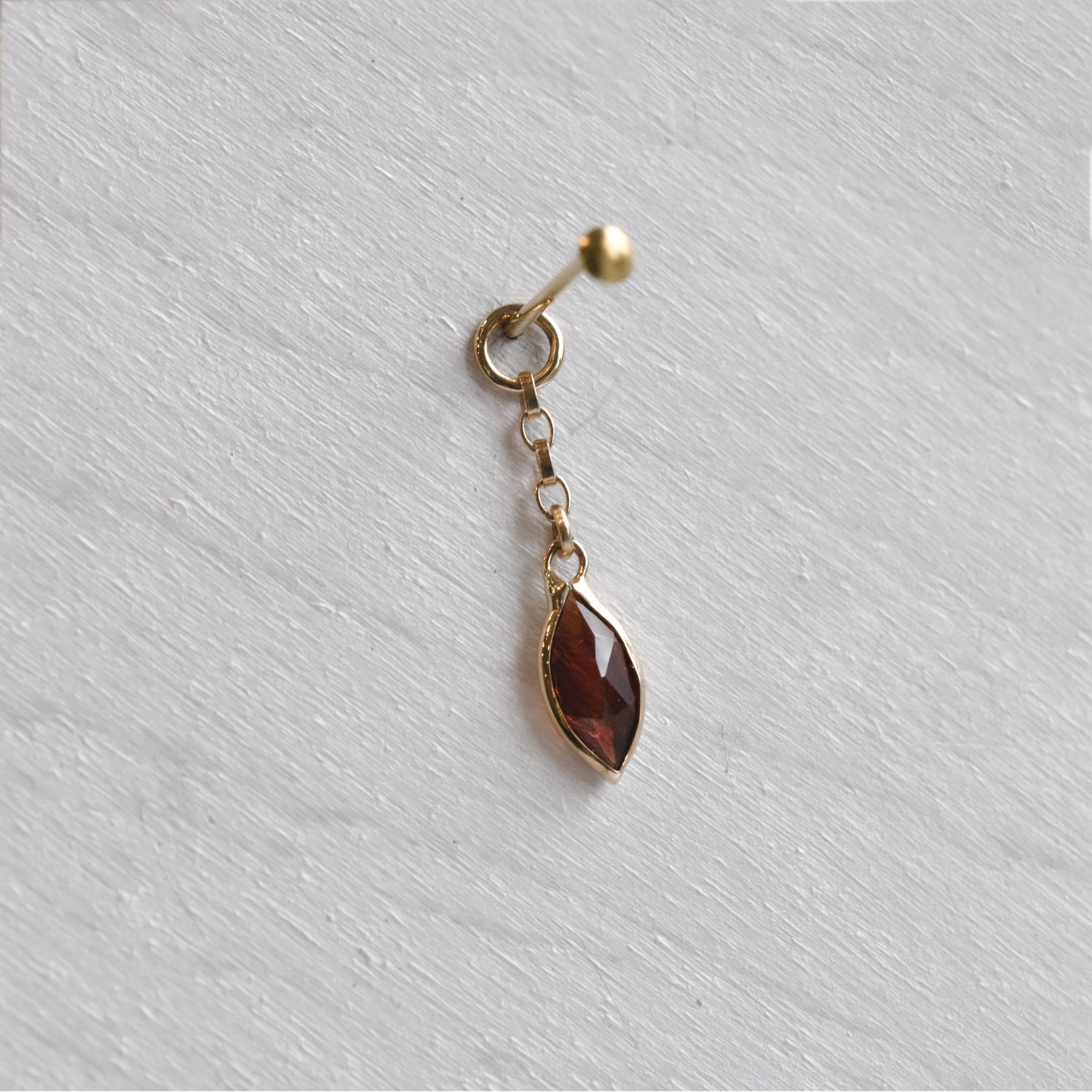 Belleza Charm - Garnet-Gold - Hialeah - Charms - Yellow Gold-Hialeah-