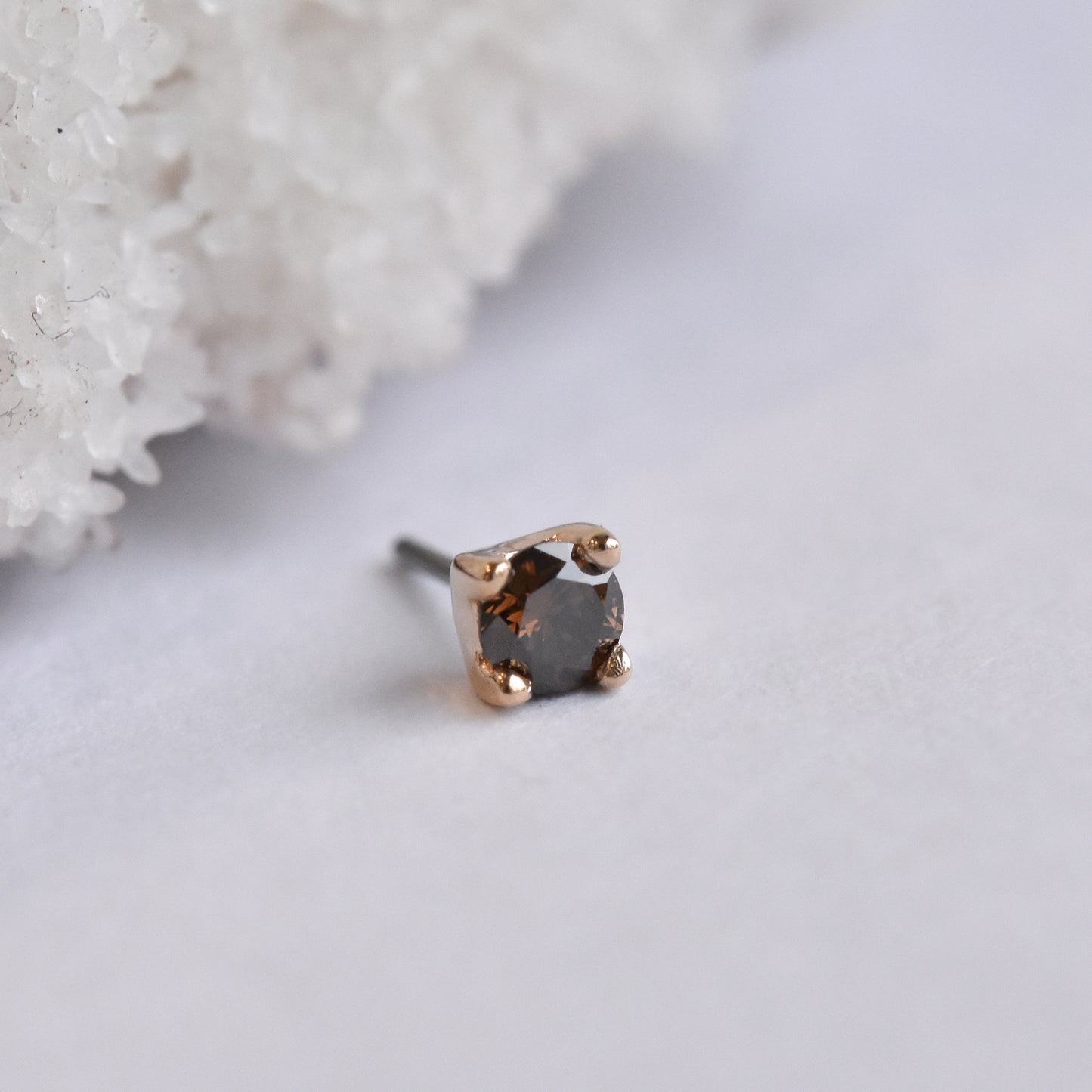 Prong End - Genuine Cognac Diamond - Pressure Fit End Only-body jewelry-Alchemy Adornment-