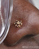 5mm Arya Star - Gold Ball/Mozambique Garnet - Pressure Fit End Only