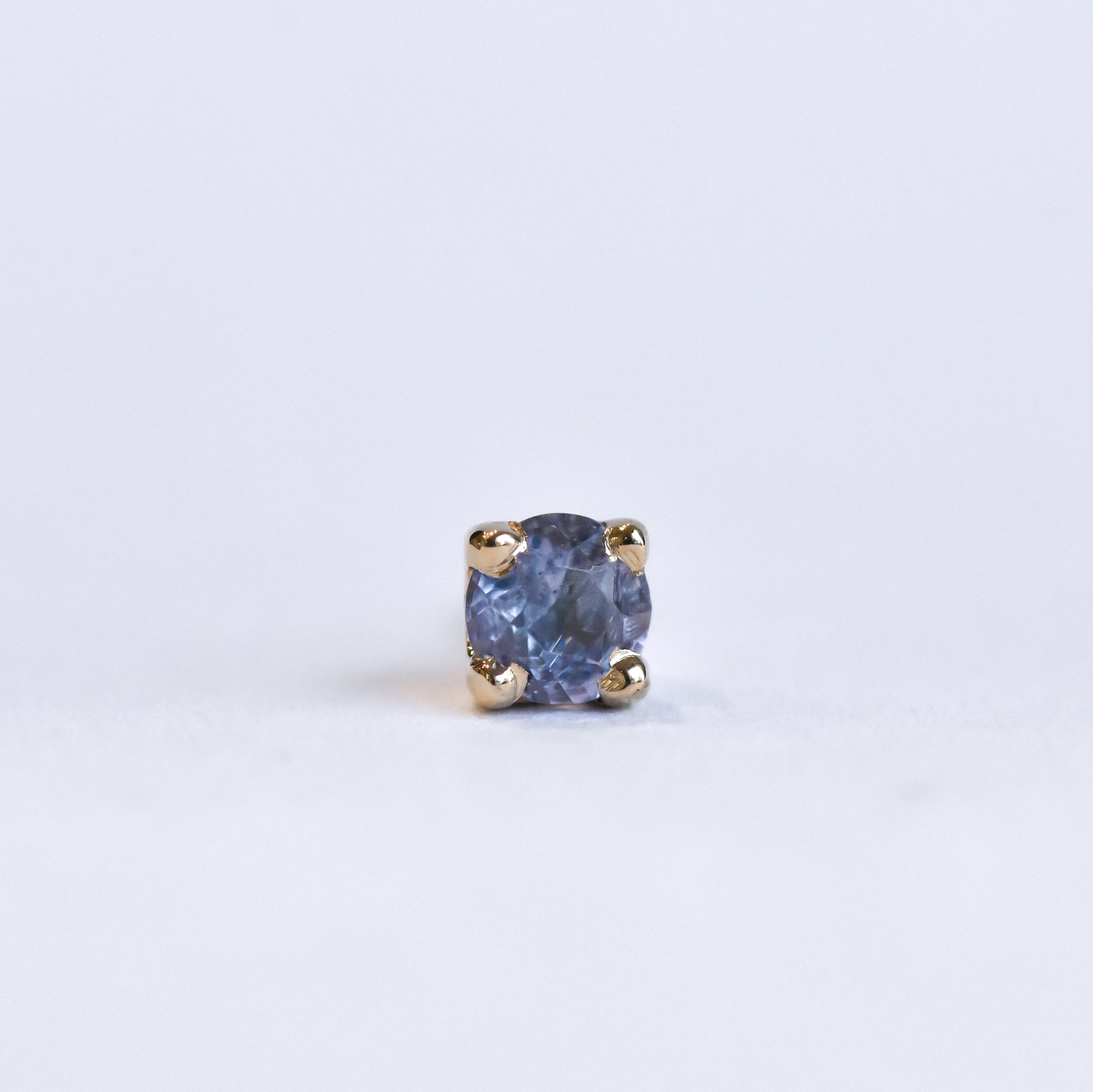 2mm Prong Set Tanzanite - Pressure Fit End Only-body jewelry-Alchemy Adornment-