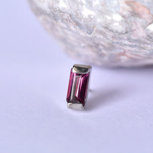 Dream Bezel End - Rhodolite Garnet - Pressure Fit End Only