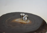 Anatometal Single Stone CZ Gem Plugs - Pair