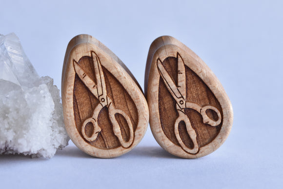 Omerica Organic Scissors Teardrop DF plugs - Pair