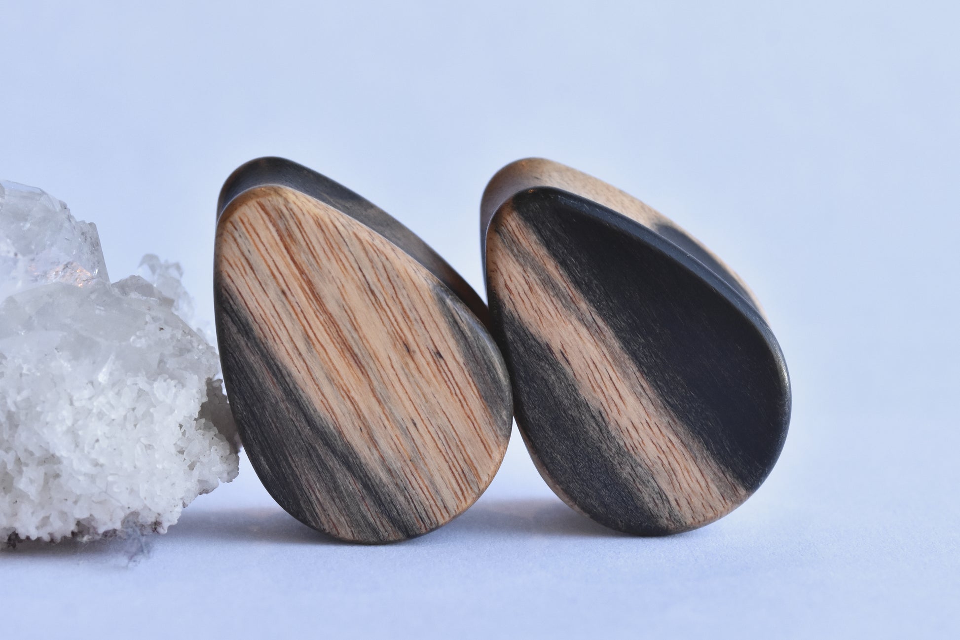 Omerica Organic Plain Wooden Teardrop DF plugs - Pair-body jewelry-Omerica Organics-7/8-