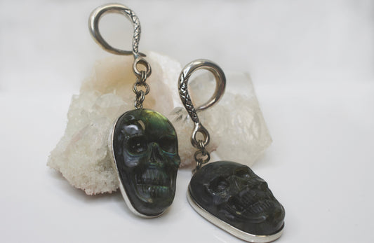 Labradorite Skull Weights-jewelry-Oracle Body Jewelry-
