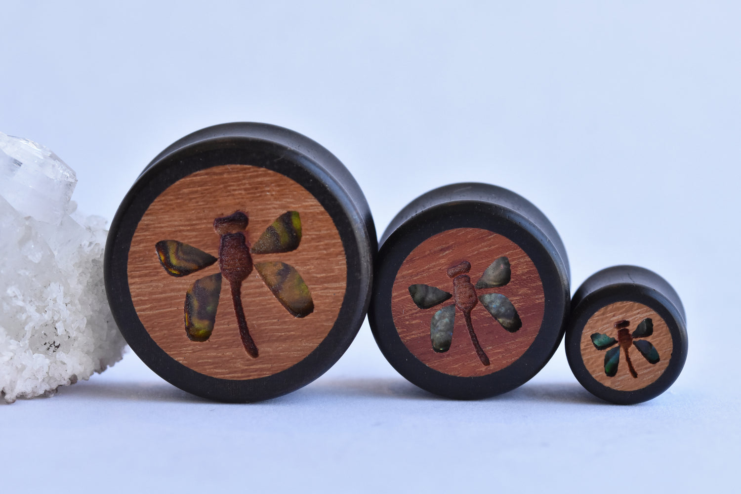 Omerica Organic Double Flare Wooden Dragonfly Plugs - Pair-body jewelry-Omerica Organics-00g-