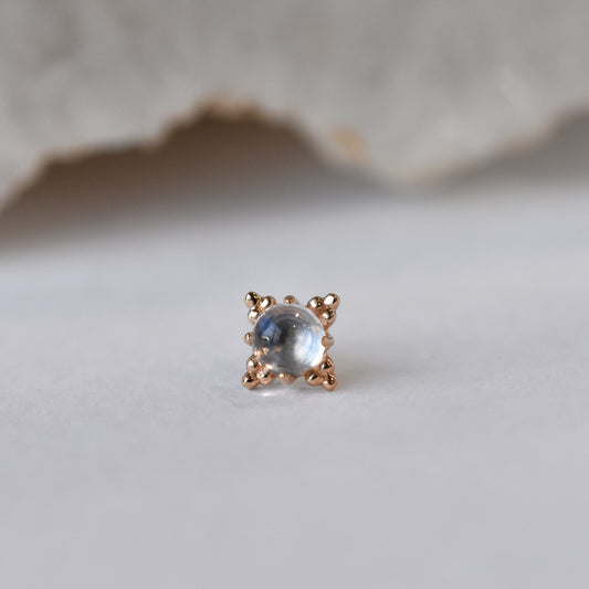 3mm Zia End - Moonstone - Pressure Fit End Only-body jewelry-Anatometal-