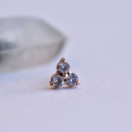 1.5mm Trinity - Tanzanite - Pressure Fit End Only-body jewelry-alchemy adornment-Rose-