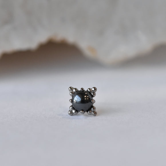 3mm Zia End - Hematite - Pressure Fit End Only